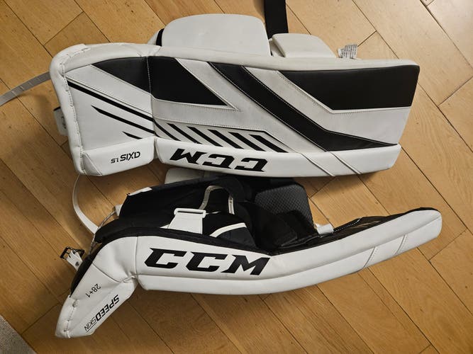 Used 28" CCM Axis 1.5 Goalie Leg Pads