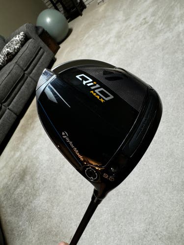 Used Men's TaylorMade Qi10 Max Right Handed Stiff Flex 9 Loft Qi10 Max Driver