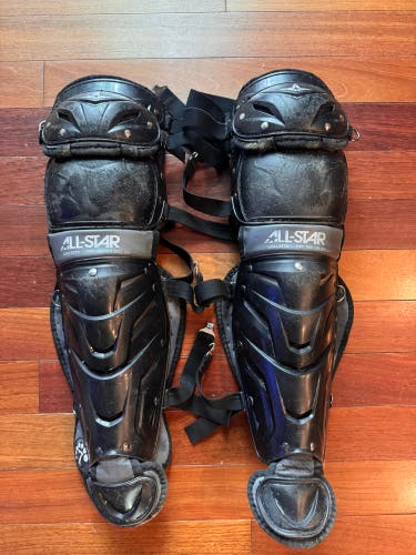 Used  All Star System 7 Axis Catcher's Leg Guard