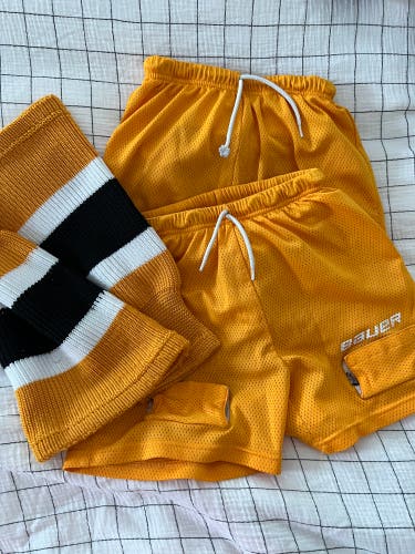 2 BAUER CORE MESH JOCK SHORTS BOYS Size M + Pair Of Socks