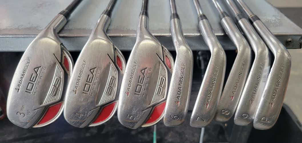 Used Adams Golf Idea Hybrid Iron 3i-pw Regular Flex Steel Shaft Iron Sets