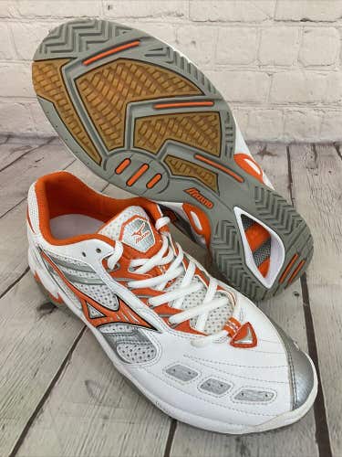 Mizuno Wave Spike 9 VS1 Women's US Size 8.5 Orange Tennis Active Wear Shoes