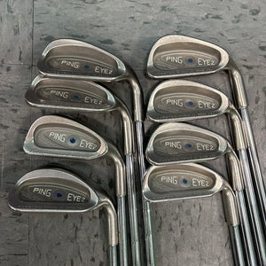 Used Men's Ping Eye 2 Iron Set Right Handed 8 Clubs