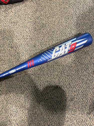 Used Kid Pitch  Marucci CAT9 Bat USSSA Certified (-8) Alloy 22 oz 30"