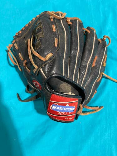 Black Used Kid Pitch (9YO-13YO) Rawlings Mark of a Pro Left Hand Throw Pitcher's Baseball Glove 11"