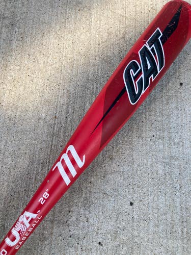 Used Kid Pitch (9YO-13YO) Marucci CAT Bat USABat Certified (-10) Alloy 18 oz 28"