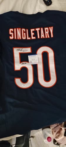 Mike Singletary autographed replica jersey