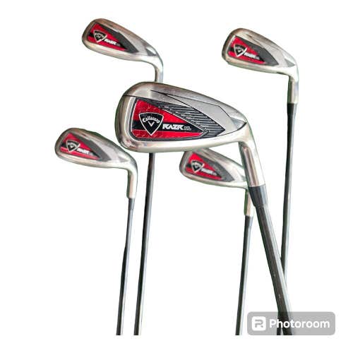 Callaway RAZR HL Iron Set 7-PW + Approach Wedge R Flex Graphite Shafts RH