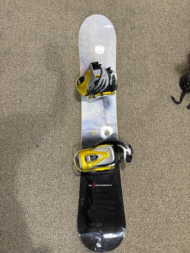 Used Men's Burton Snowboard All Mountain With Bindings Soft Flex Directional