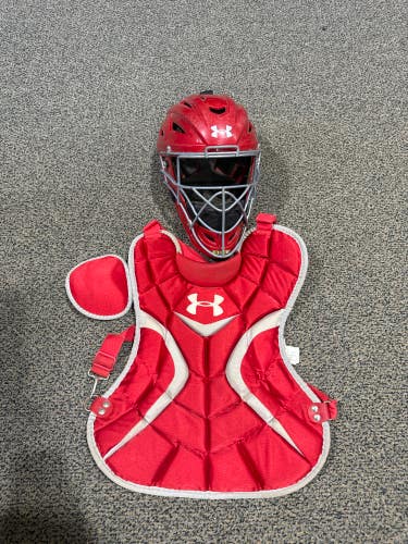 Used Youth Under Armour Catcher's Set