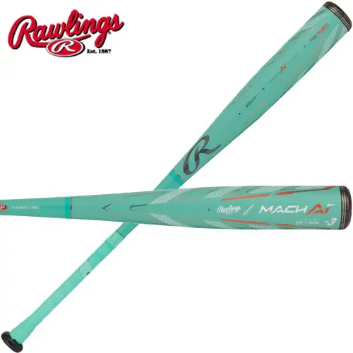 New 2024 Rawlings Mach AI BBCOR Certified Bat (-3) Composite 28 oz 31"