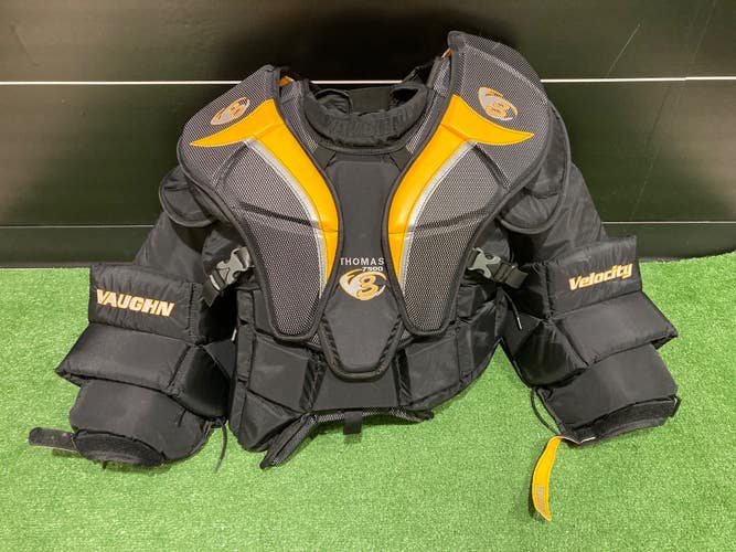 New Senior XL Vaughn V3 7500 Tim Thomas Boston Bruins Pro Return Goalie Chest Protector
