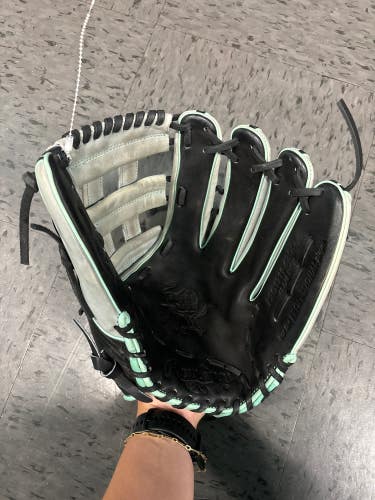 Black Used Rawlings Heart of the Hide Right Hand Throw Baseball Glove 12.75"