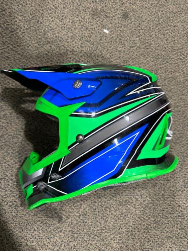 Green Used Men's Motocross Helmet