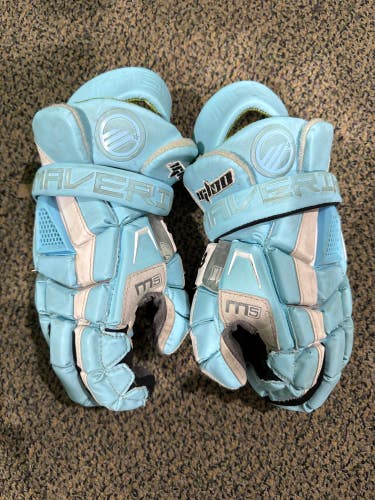 Blue Used Maverik M5 Lacrosse Gloves 12"