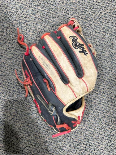 Brown Used Rawlings Heart of the Hide Right Hand Throw Infield Baseball Glove 11.5"