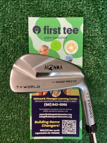 Honma T-World Rose Proto Forged 7 Iron NS Pro Stiff Steel Shaft +2 Inches