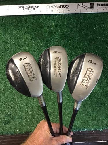 Synergy Exact Stainless Steel Hybrids Set 3, 4, 5 Mid Firm Graphite Shafts