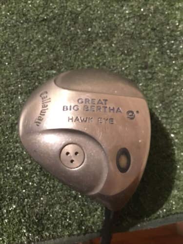 Callaway Great Big Bertha Hawk Eye 9* Driver Regular Graphite 60 Shaft