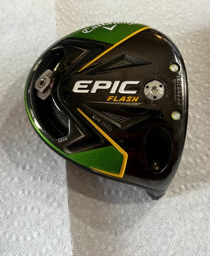 Used Men's Callaway Epic Flash Sub Zero Right Handed Driver 9 Loft (Head Only)