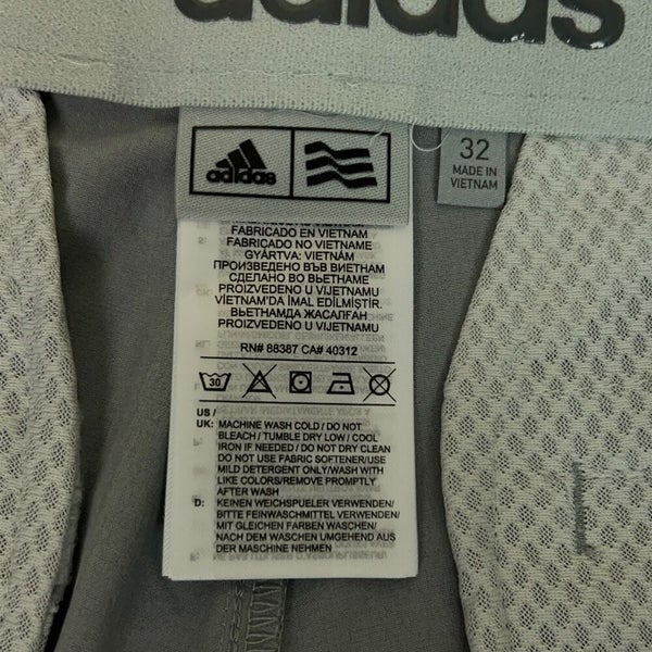 Adidas Mens Pants 32 Gray Straight Golf Unhemmed Lightweight Performance Dress