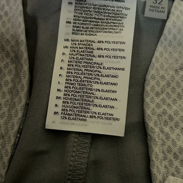 Adidas Mens Pants 32 Gray Straight Golf Unhemmed Lightweight Performance Dress