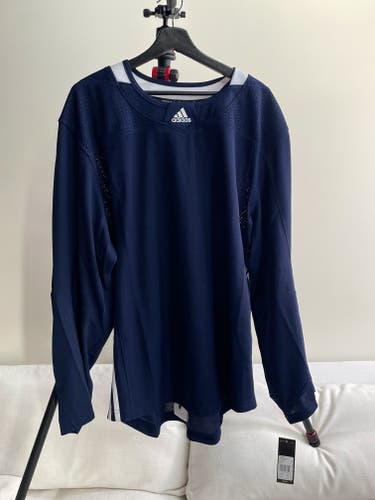 New Blue Size 56 Adidas Hockey Practice Jersey