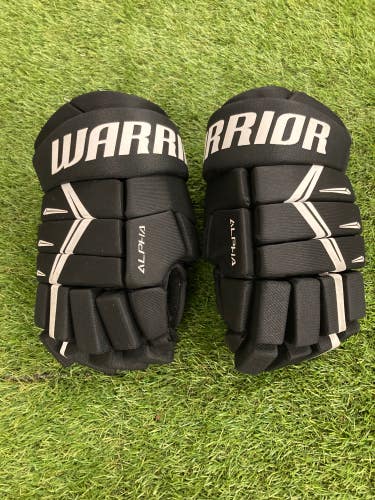 Black Used Senior Warrior Alpha DX5 Gloves 14"