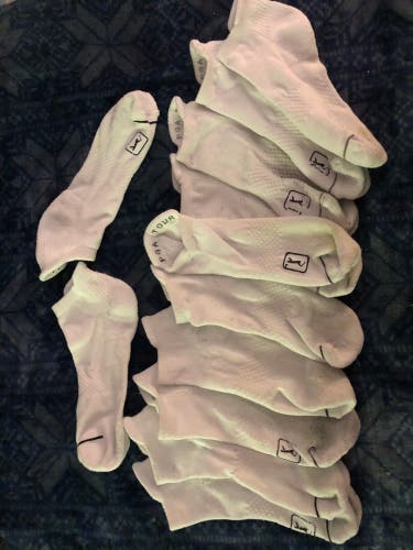 White Used PGA Large Golf Socks