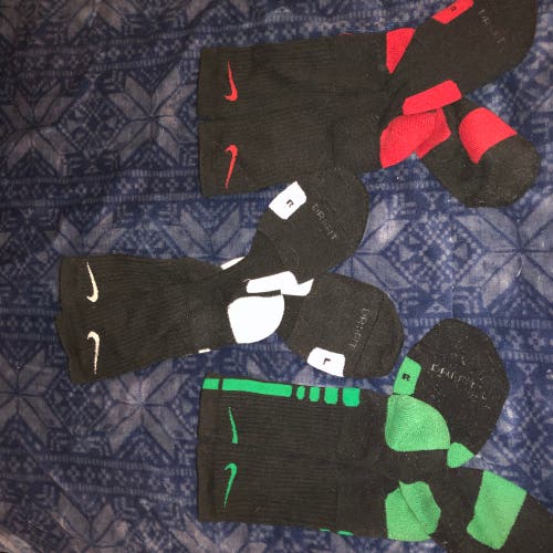 Used Large Nike Elite Socks Lot