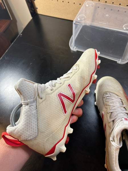 New Balance Freeze Lacrosse Cleats Size 8 Mid Red White