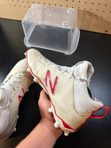 New Balance Freeze Lacrosse Cleats Size 8 Mid Red White