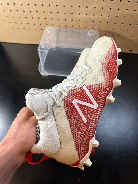New Balance Freeze Lacrosse Cleats Size 8 Mid Red White