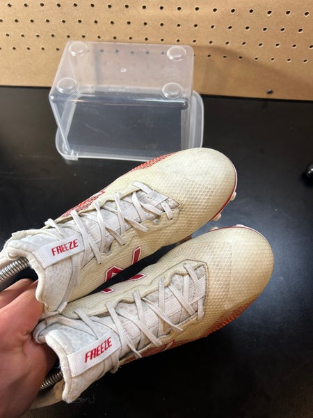 New Balance Freeze Lacrosse Cleats Size 8 Mid Red White