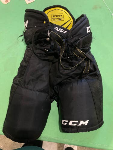 Black Used Youth Large CCM Super Tacks AS1 Hockey Pants