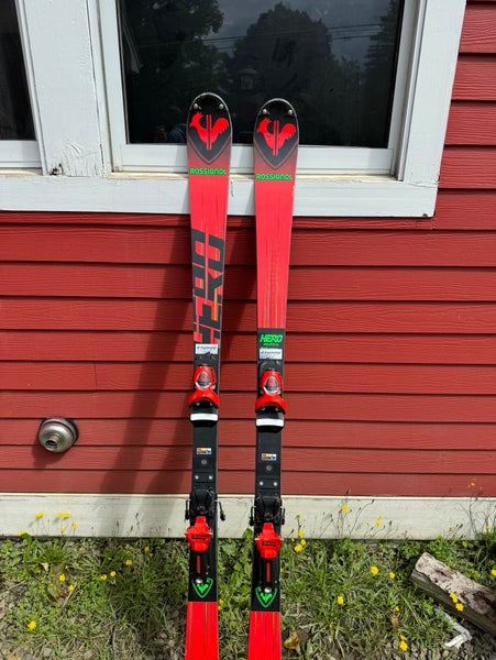 Used Men's Racing With Bindings Max Din 18 Hero FIS SL Pro Skis