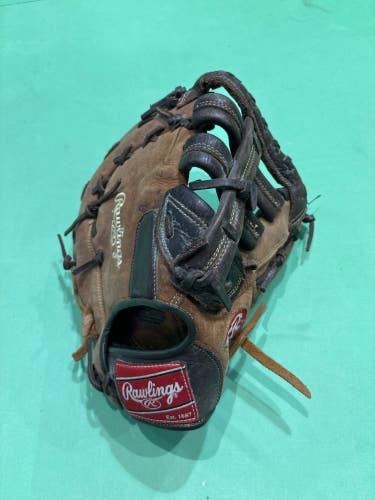 Brown Used Rawlings Player Preferred Right Hand Throw First Base Baseball Glove 12.25"