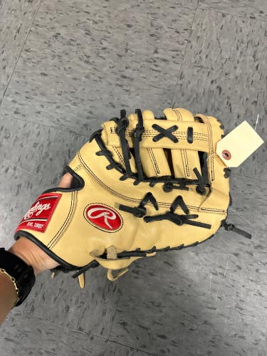 Brown Used Rawlings Gold Glove Elite Right Hand Throw First Base Baseball Glove 13"