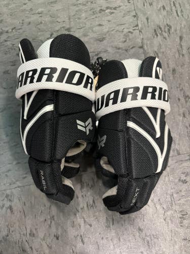 Black Used Warrior Rabil Next Lacrosse Gloves 8"