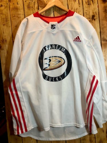 Anaheim Ducks White Used Size 58 Men's Adidas Jersey