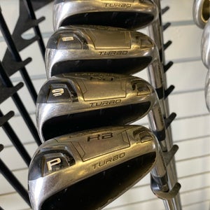 Cleveland Launcher HB Turbo Used Right Handed Men's Stiff Flex Steel Shaft hybrid Iron Set