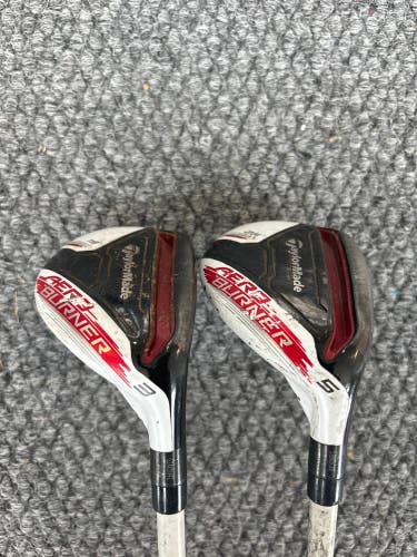 Used Men's TaylorMade AeroBurner Hybrid Right Handed Regular Flex 3/5H Bundle