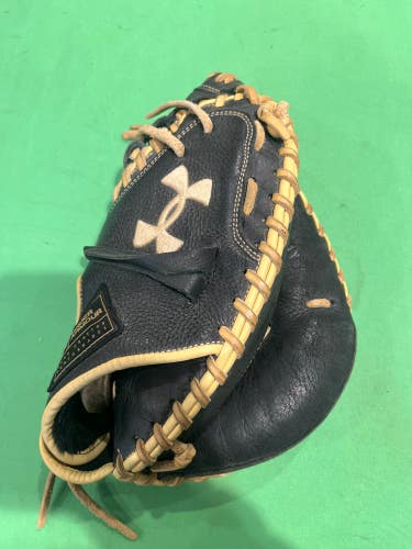 Black Used Under Armour Framer Right Hand Throw Catcher's Baseball Glove 31.5"