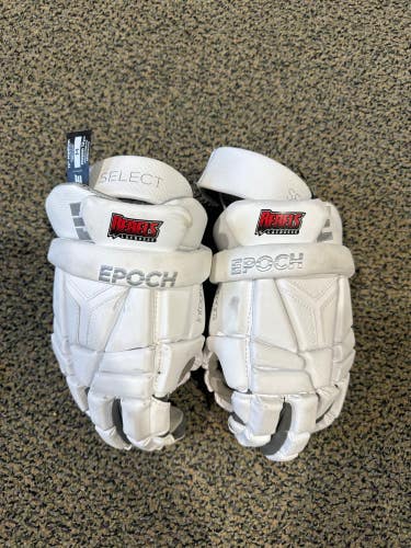 White Used Epoch Lacrosse Gloves Medium