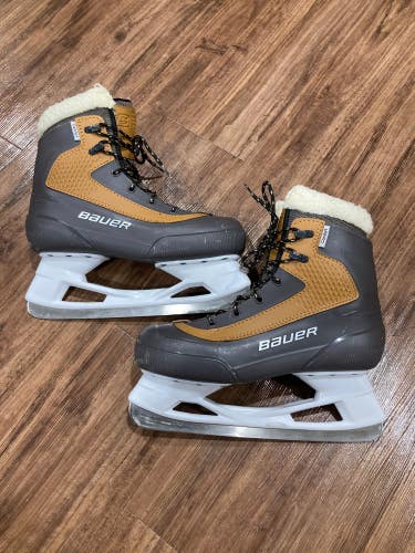 Brown Used Bauer Figure Skates Adult 9