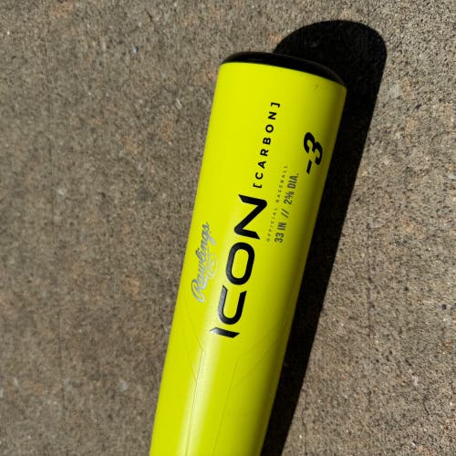 New Rawlings Glowstick Icon 33” -3 BBCOR Baseball Bat
