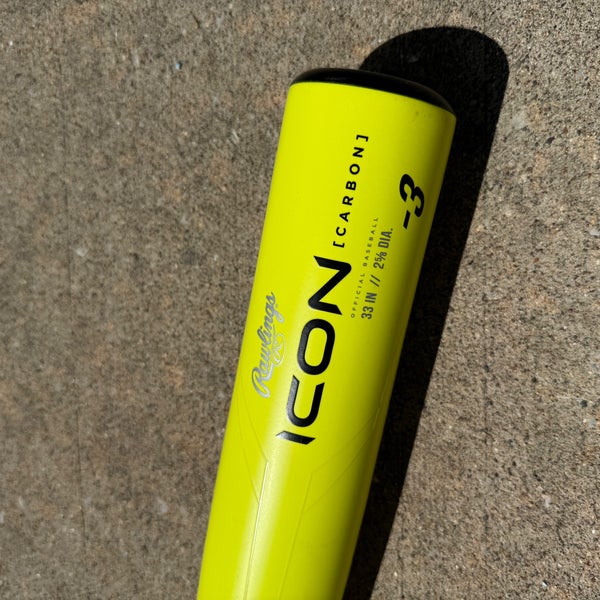 New Rawlings Glowstick Icon 33” -3 BBCOR Baseball Bat