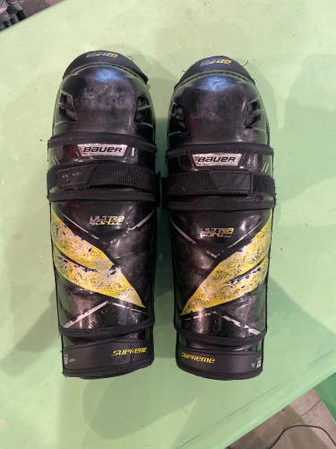 Used Senior Bauer Supreme Ultrasonic Shin Pads 13"