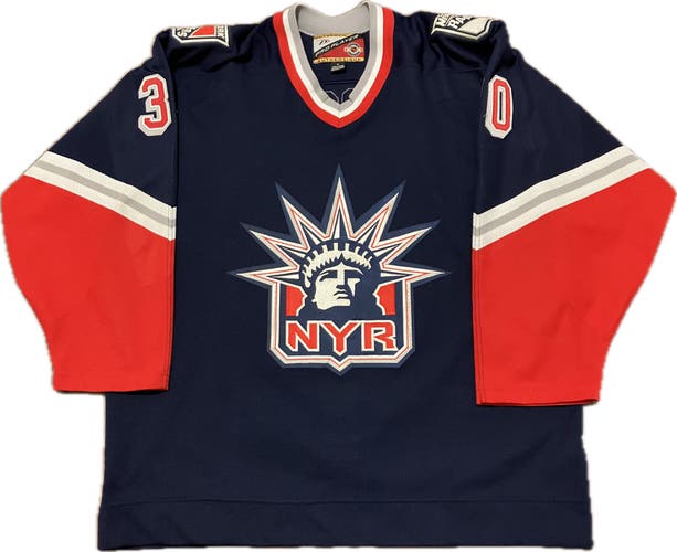 New York Rangers Henrik Lundqvist Pro Player Authentic NHL Hockey Jersey Size 54