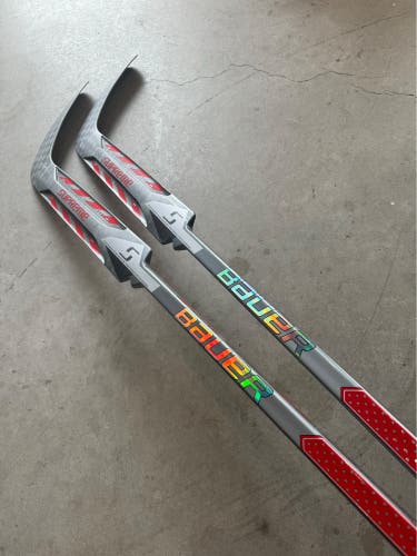 2 PACK NCAA New Senior Bauer Regular 25" Paddle Pro Stock Supreme Shadow (UltraSonic) Goalie Stick